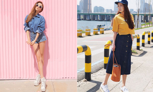 一樣單品兩樣情　甜美派與個性派都能駕馭的丹寧穿搭 丹寧、穿搭、個性派、甜美派、牛仔襯衫