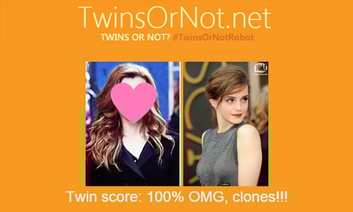 誰跟艾瑪華森是雙胞胎！？測年齡之後的新遊戲─相似指數TwinsOrNot.net How-Old.net、TwinsOrNot.net、微軟、測驗、年齡、雙胞胎、相似