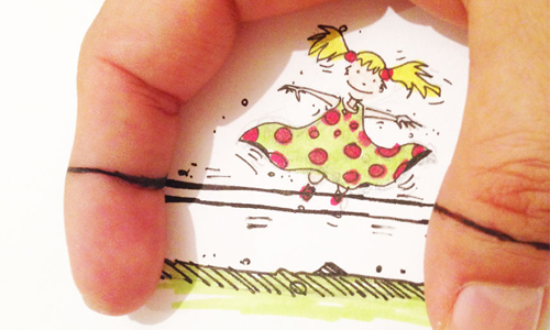 在手指間跳繩吧！插畫家驚豔眾人的手指藝術 土耳其、korhanercin、插畫、藝術、創作