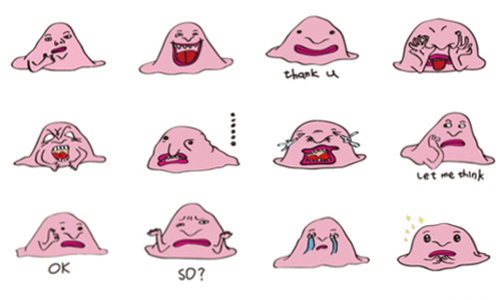 你敢再用我就已讀不回！一秒惹怒朋友的超醜水滴魚貼圖 手機、貼圖、LINE貼圖、醜、傻眼、水滴魚