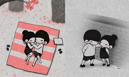 想起和男友的好多第一次！再次怦然心動的甜蜜戀人插畫 Kim Young Ju、戀人、男友、女友、交往