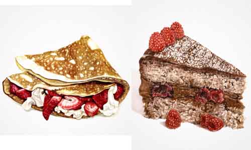 少女系甜點光看就幸福滿分！清新迷人的手繪食物插畫 Starving Artist Book、Sara Zin、清新、迷人、手繪