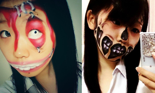 顏面崩壞、斷指截肢都沒在怕！日本女高中生的超強獵奇仿妝 仿妝、易容、化妝術、化妝、instagram