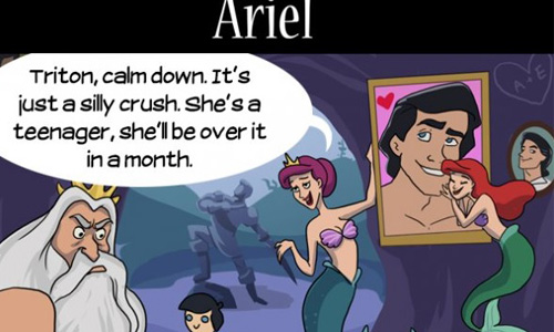 媽媽比爸爸更懂教育？如果迪士尼公主有媽媽... 愛麗兒、貝兒、茉莉、仙杜瑞拉、迪士尼、沒有媽媽、disney