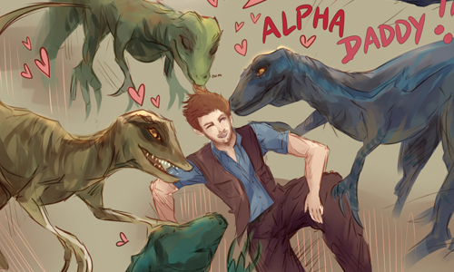 好想跟小藍當好朋友！《侏羅紀世界》Fan Art 侏羅紀世界、恐龍、Fan Art、藝術、可愛