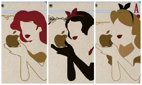 蘋果掌握在我的手中　迪士尼公主玩弄蘋果手機殼 迪士尼、公主、愛麗兒、仙杜瑞拉、貝兒、白雪公主、仙履奇緣、小美人魚、美女與野獸、愛麗絲夢遊仙境、愛麗絲、手機殼、iPhone、金色、黑色、質感