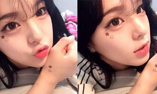 點痣在臉上已經不夠看了！韓妞化妝新寵─星星刺青印章筆 星星、印章、刺青、化妝、趨勢、流行、韓妞、印章筆