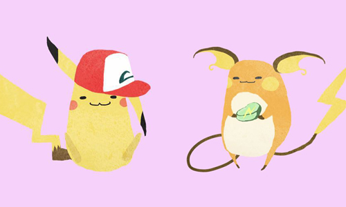 你最想收服哪一隻？療癒系神奇寶貝插畫 Karolin Gu、The Tiny Monsters、神奇寶貝、插畫、療癒、小智、皮卡丘、雷丘、妙蛙、圖鑑、藝術