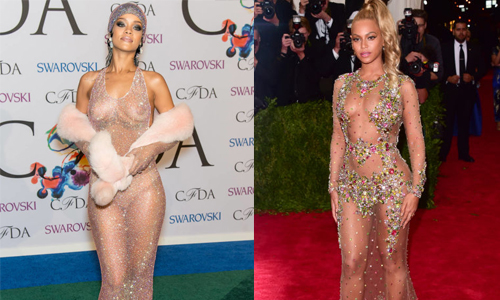  眼睛看哪都不對啊！盤點8位穿過透視禮服的女星 女星、透視裝、透視禮服、女神卡卡、蕾哈娜