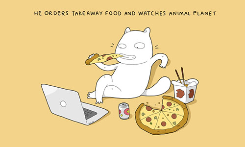 貓咪不能說的秘密是？人類不在家時貓咪偷偷做的11件事 貓咪、貓奴、喵星人、插畫、Lingvistov