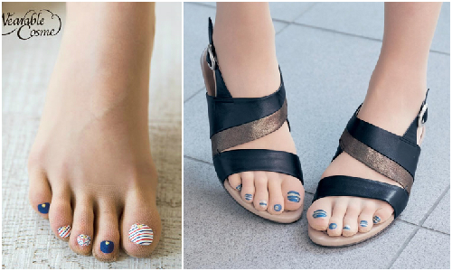 懶得擦腳指甲油就穿這雙！日本女孩大推「指彩絲襪」 フェイクネイルストッキング、指彩絲襪、假指彩絲襪、日本、絲襪