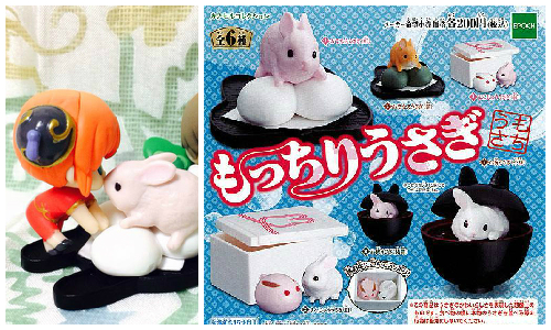 可愛到銀魂神樂都忍不住啾下去啦！療癒系日式風格年糕兔兔 日本、もっちりうさぎ、扭蛋、capsule、可愛、兔子、麻糬、年糕
