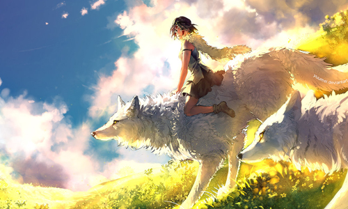 原來吉卜力動畫也能如此唯美！證明高手就在民間的動漫Fan art fan art、宮崎駿、新世紀福音戰士、鋼之煉金術師、初音、家庭教師、魔法公主、神隱少女、死亡筆記本、偷偷愛著你、藝術