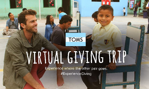 [新聞稿] 想來體驗一趟虛擬實境的捐鞋旅程嗎？ 虛擬捐贈旅程、TOMS、2015、Samsung、ONE FOR ONE