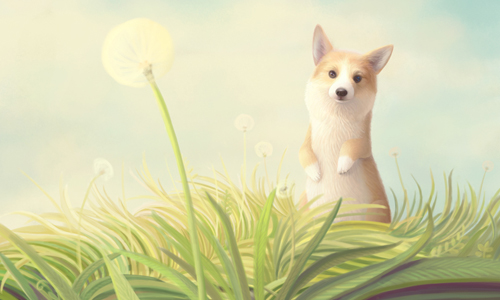 短腿柯基站起來也太萌！畫出動物隱藏性格的繪本風插畫 Varya Kolesnikova、俄羅斯、繪本、插畫、童話、藝術、藝術