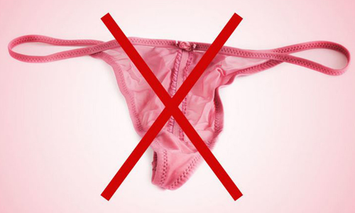 穿丁字褲容易增加陰道感染機率？ 穿丁字褲時應該注意的8種情形 丁字褲、女性、短裙、感染、淋浴