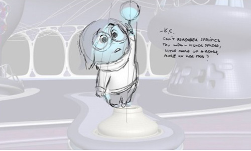 憂憂的造型是參考淚珠！《腦筋急轉彎》的幕後藝術概念 腦筋急轉彎、Inside Out、Pete Docter、藝術概念、小祕密