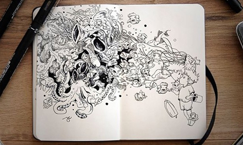 好像來自奇幻世界的動物圖鑑！無師自通的超現實風格手繪 Joseph Catimbang、Instagram、pentasticarts、手繪、創作