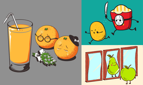 小劇場比人類還多！食物與飲料們的爆笑異想世界 插畫、可愛、幽默、逗趣、丘漢林