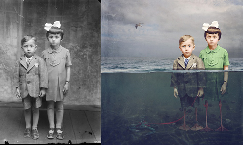 詭譎褪色黑白舊照暗藏玄機？時隔半世紀的翻新藝術創作 Jane Long、超現實主義、舊照片、復古、視覺