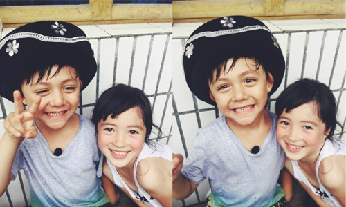 史上最強混血情侶誕生！諾一、夏天萌娃共譜青澀puppy love 爸爸去哪兒、劉諾一、夏天、夏克立、劉燁