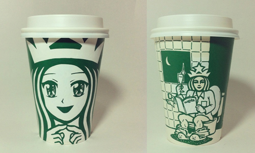 韓國文青喝咖啡也不好好喝？惡搞無極限的崩壞插畫 Soo Min Kim、Instagram、星巴克、紙杯、藝術