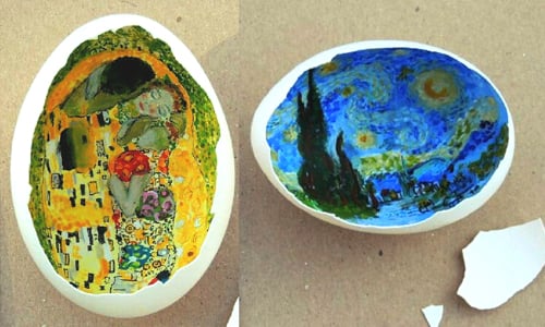 這些畫是從雞蛋裡孵出來的嗎？窺看蛋殼窗框中的精巧名畫 蛋、蛋殼、繪畫、土耳其、Sureyya Noyan