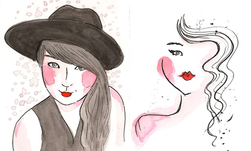 100張自拍不難、那畫出100種自己呢？女孩的100天自顏繪計畫結果是…… Mina Liu、自畫像、自顏繪、100天、持之以恆