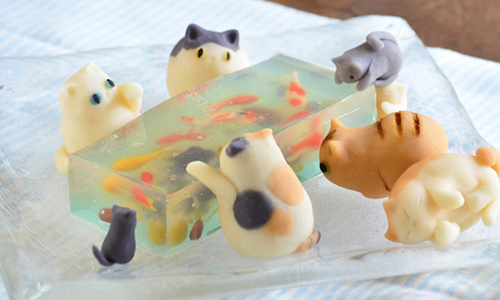 貓咪捕魚，人類在後？超犯規喵喵甜點令貓奴好糾結 貓咪、喵星人、甜點、和菓子、萌