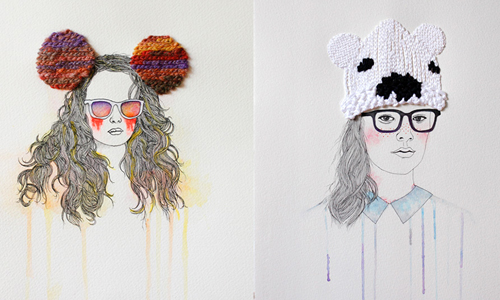 能摸得出衣服質地的時尚手繪？新加坡少女的花樣穿搭狂想 Izziyana Suhaimi、刺繡、時尚、流行、繪畫