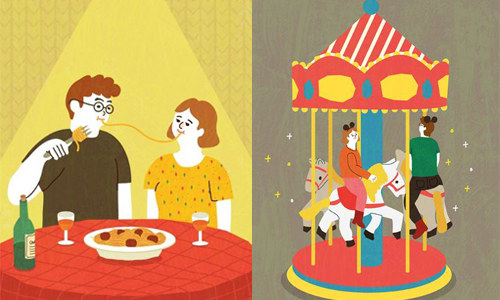 屬於兩人的幸福時光　韓國大人戀愛風格插畫 gogokoala、韓國、插畫家、療癒、戀人