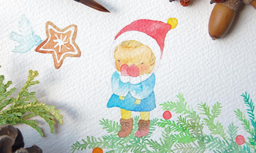 像是被溫柔的春風包圍一般！清新淡雅的水彩手繪 aya_kobayashi_watercolorist、instagram、水彩、手繪、童話