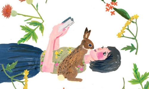 她就是現代版愛麗絲！女插畫家與兔子的理想生活 Schinako、instagram、bunny、兔子、繪畫、日本、藝術