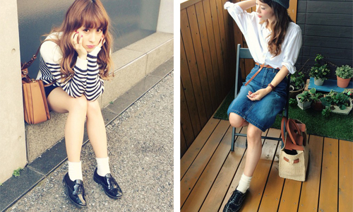 白襪除了可以搭運動鞋還可以搭…？白襪的秋冬專屬搭法 白襪、黑色皮鞋、皮鞋、秋天、秋冬