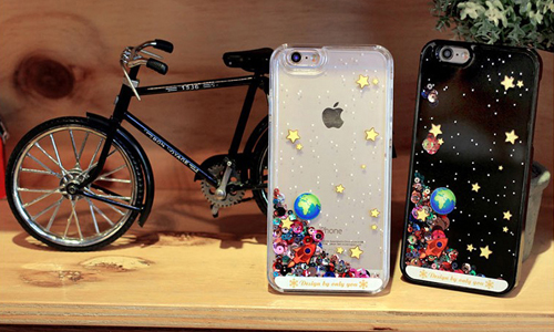 屬於你的夢幻小星球！韓國搖來搖去亮片宇宙手機殼 手機、週邊、手機殼、搖來搖去、宇宙