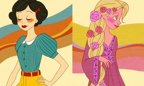 70年代的白雪公主你看過嗎？7位迪士尼公主復古造型大公開 迪士尼、公主、造型、復古、70年代