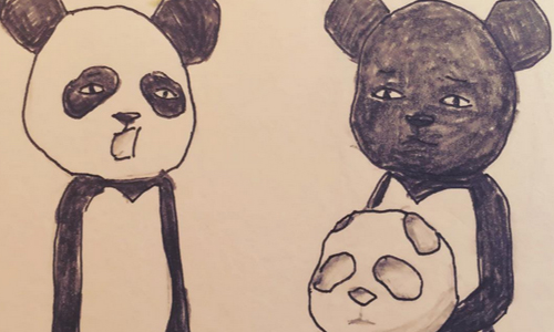 熊貓其實都戴著白色面具？藏有各式莫名寓意的手繪插畫 Instagram、keigo、k5fuwa、好笑、莫名其妙