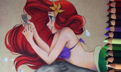 愛麗兒變金髮也超正！女孩也著迷的迪士尼公主fan art 迪士尼、公主、fan art、instagram、hope.hokulani