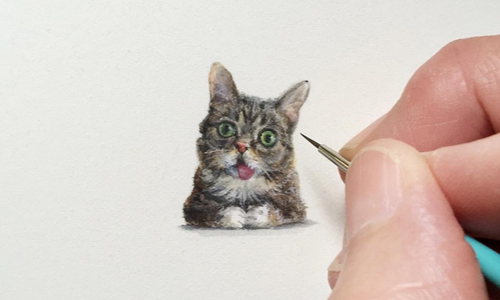 比指尖還要小的超萌貓咪見過嗎？讓人嘖嘖稱奇的微型藝術 Karen Libecap、instagram、水彩、微型、迷你