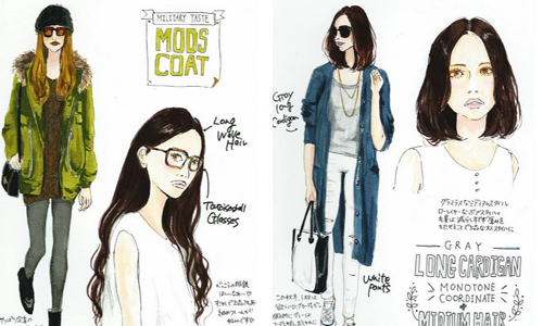 讓你一邊看畫一邊學穿搭！日本女孩的時尚手繪IG おちょこもち、ochocomochi、instagram、穿搭、時尚