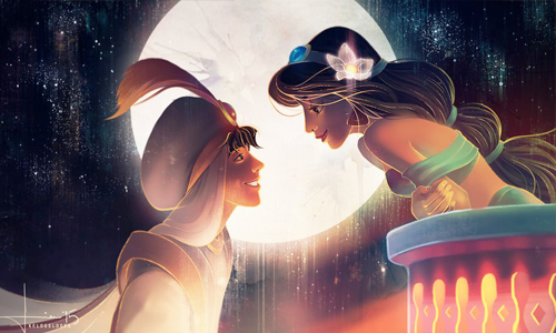 愛得比原作更濃烈更閃亮！閃瞎人迪士尼情侶夢幻電繪 Disney、迪士尼、Disney Valentines、kelogsloops、夢幻