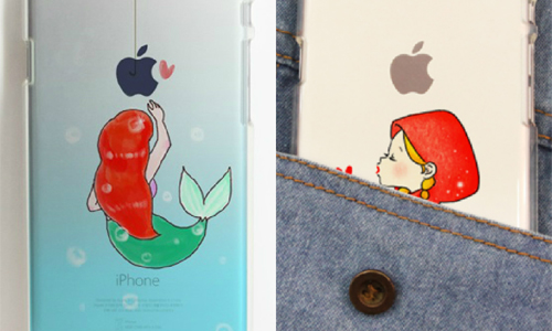 猜猜誰想偷摘你的蘋果！迪士尼背殺手機殼粉嫩上市 手機殼、手機周邊、迪士尼公主、蘋果、iPhone、手繪、粉嫩、少女心