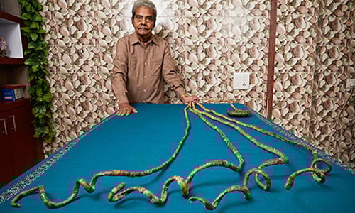 63年不能挖鼻孔的代價！破紀錄9公尺長指甲挑戰你的極限 Shridhar Chillal、印度、金氏世界紀錄、指甲、挑戰