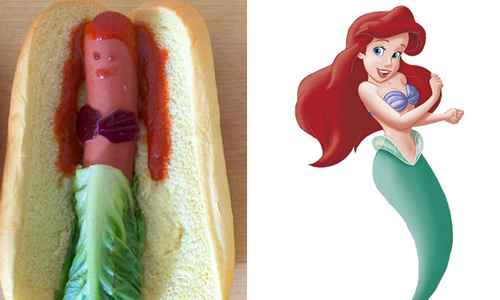 公主們看到不知道會作何感想....？當迪士尼公主變成美式熱狗堡 迪士尼、公主、造型、熱狗、白雪公主