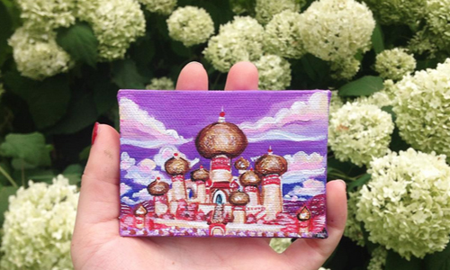 微型油畫中驚見迪士尼場景！10題全對的人絕對是鐵粉 instagram、thou_art_momo、Maureen McAfee、迪士尼、手繪、藝術