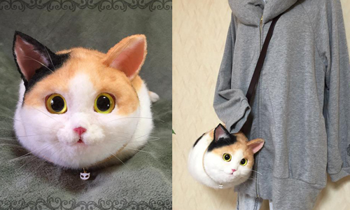 就像真的把貓咪帶上街！超逼真貓咪包包像到讓人驚慌啊～ 貓咪、包包、 猫製作pico、擬真