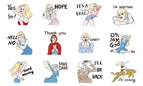 只是聊個天動作也太多！誇張女孩專屬的2款超有戲貼圖 