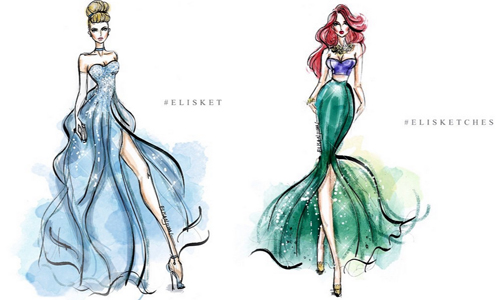 即使沒機會穿也想擁有！迪士尼公主晚禮服驚艷登場 Eli San Juan、instagram、elistjohn、迪士尼、公主、時尚、藝術