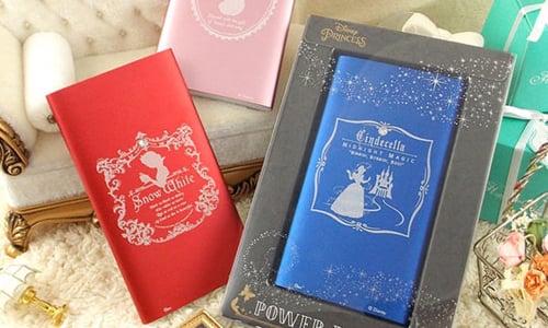 單顆水鑽點綴超優雅！迪士尼公主極簡設計行動電源 迪士尼、公主、行動電源、極簡、優雅、水鑽、皇冠、手機周邊