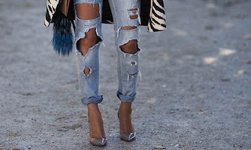 好好的褲子不穿，穿什麼破褲？讓男生看了就倒彈的8個潮流 潮流、刷破褲、Boyfriend Jeans、紋身貼紙、低跟鞋